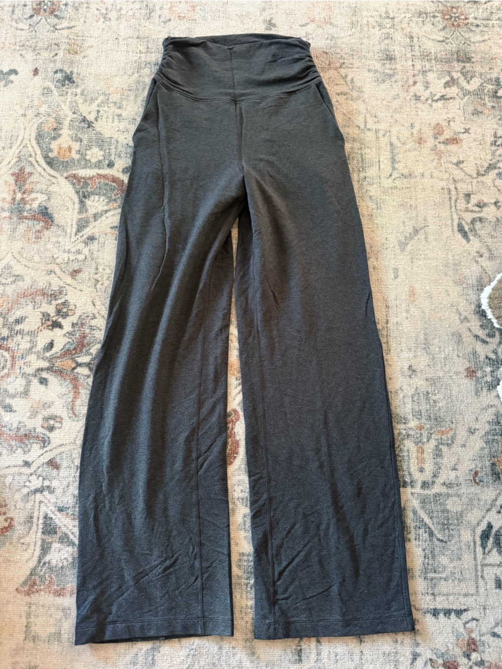 lululemon athletica Wide Leg Pants in Charcoal Gray